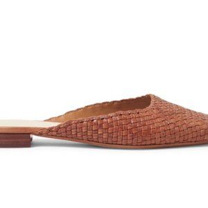 LOEFFLER RANDALL Zosia Square-Toe Woven Leather Mules
